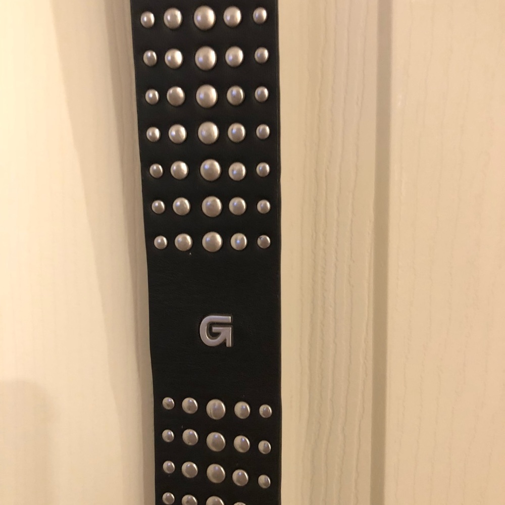 Burton Studded Black Leather Belt